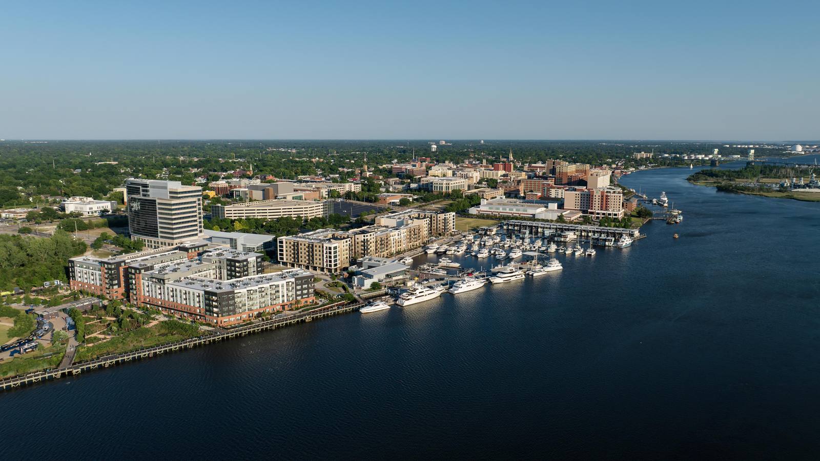Cape Fear riverfront and downtown skyline